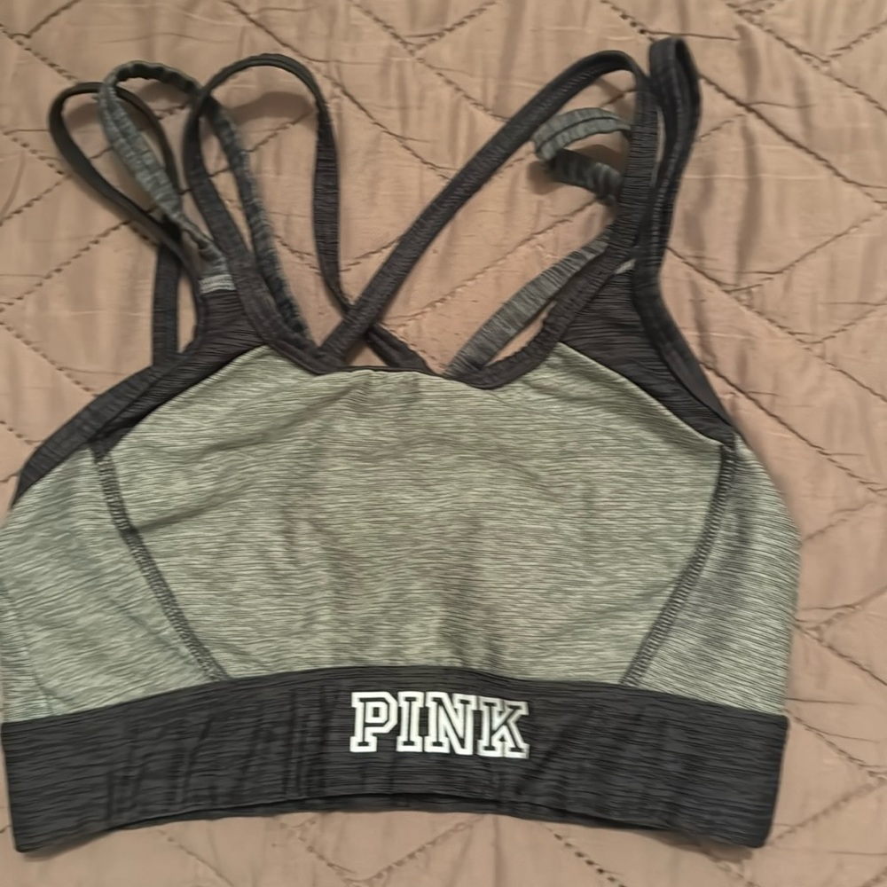 Fancy back criss cross sports bra